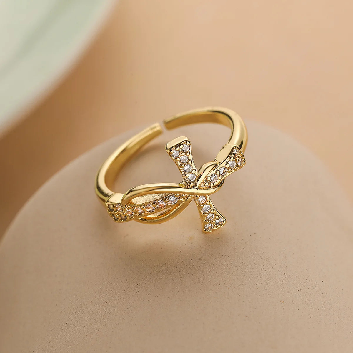 NEWBUY New Fashion Clear Shiny CZ Zircon Cross Evil Eye Rings For Women Girl Finger Accessories Party Jewelry Gift