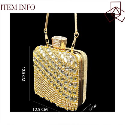 Queena Yan Nigerian Gold Color Party for Women Shoes and Bag Mixed Package Sequins Handbag Italian Design Wedding