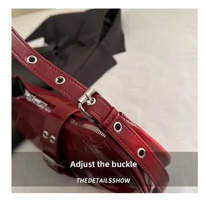England Style Bags For Women Luxury Designer Handbags And Purses New In Polyester Vintage Rivet Small Underarm Shoulder Bag