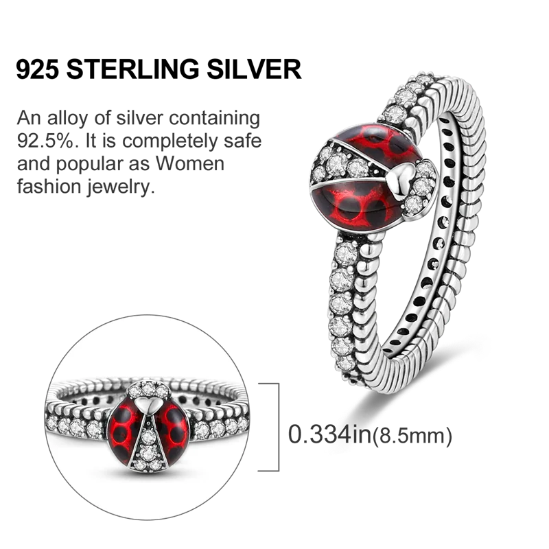 Original 925 Sterling Silver Ring Colorful Diamonds Cubic Zircon Finger Ring For Women Jewelry Wedding Engagement Birthday Gift