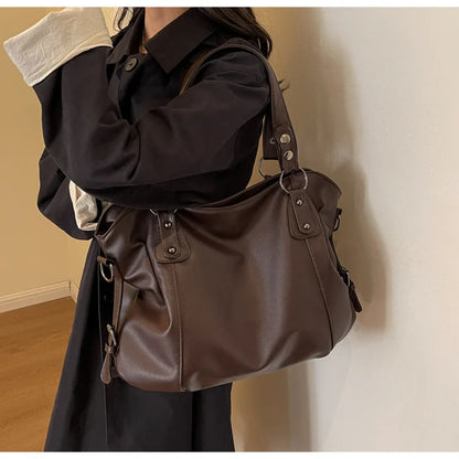 Soft Interior Compartment Shoulder Bags 2026 High Quality Contrasting Colors Bags for Women Fashion Zipper Pu Women's Handbags