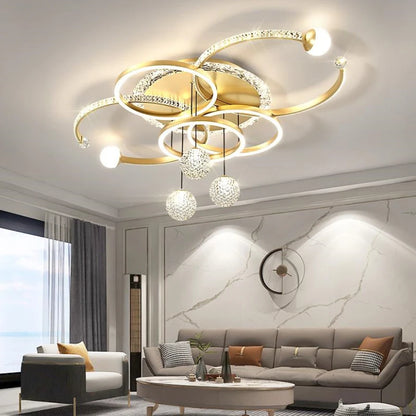 Modern Luxury LED Ceiling Chandeliers Lamps Design Creative Suspension Pendant Lights Home Decor Items Living Room Bedroom Villa