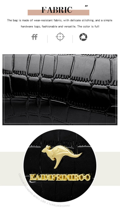 KAIDIFEINIROO Kangaroo Brand Alligator Pu Leather Shoulder Crossbody Bag Clutch Hand Bags for Mother Small Women Handbags New
