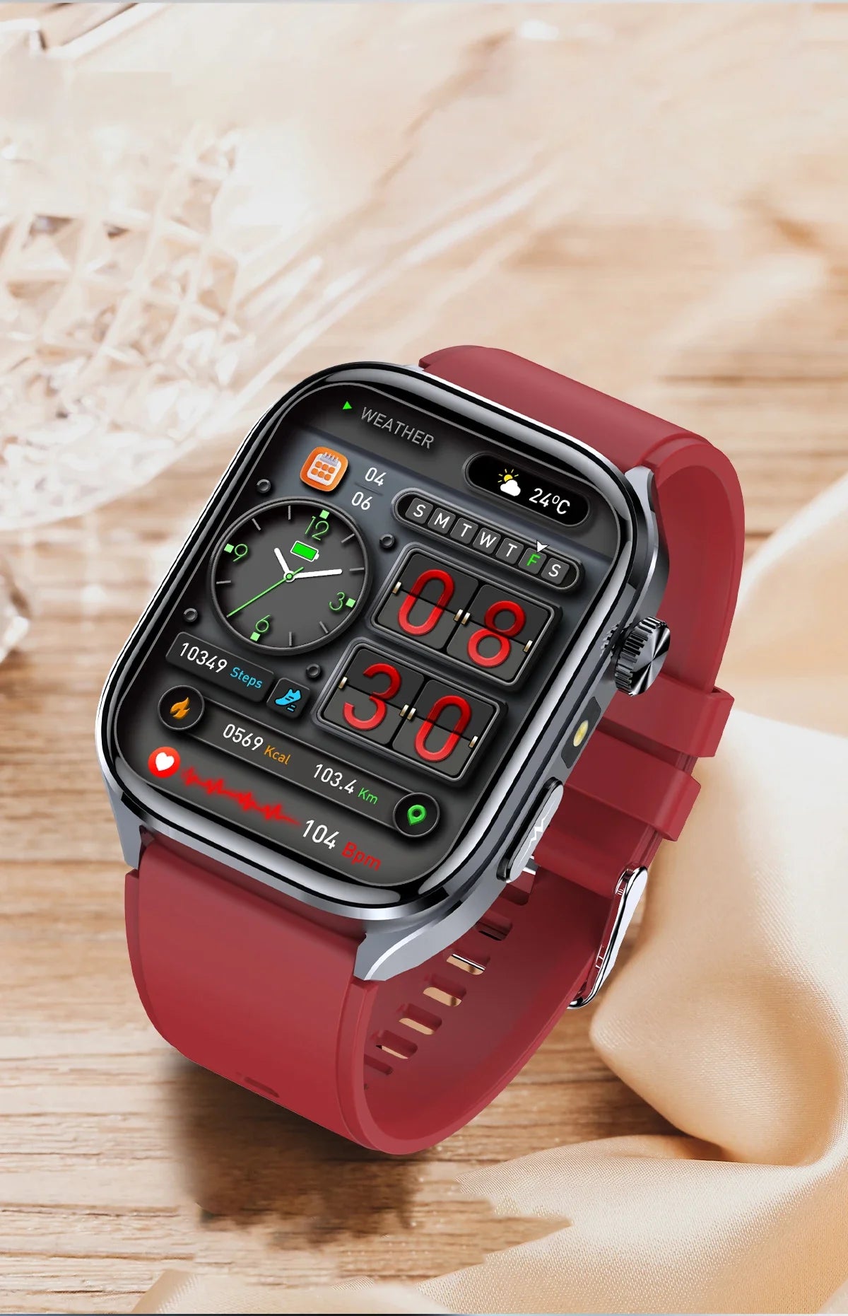 2026New ECG+PPG Clock Health Trackr 2.0 inch Uric Acid Blood lipids Pressure Smart Watch Body Analysis Voice call Smartwatch Men