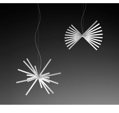 Modern LED Ceiling Chandelier Lights Nordic Luxury Pendant Lights for Living Dining Room Fish Bone Design Dimmable Hanging Lamp