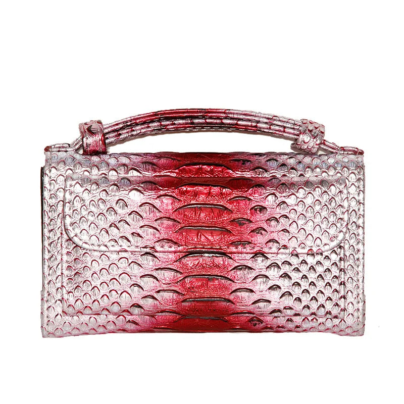 Luxury Snake Pattern Chain Flap Handbags Evening Clutches Crossbody Messenger Shoulder Bags Women Female Ladies Luxurious Purses