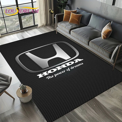 Racing Car H-HONDA HRC Motorcycle Carpet Rug for Living Room Bedroom Home Sofa Decoration,Kids Area Rug Non-slip Floor Mat Gift