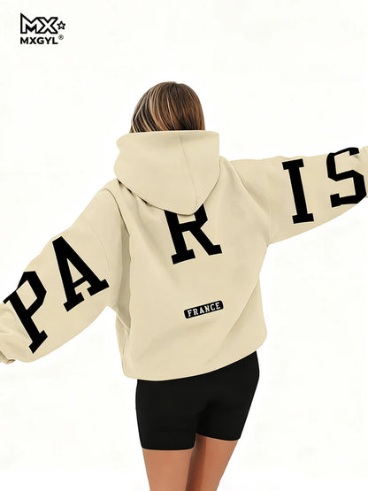 European And American Loose Casual Pullover Hoodie Sweatshirt Coat Printed Letter Pattern High Street Hip-Hop Trendy Men Women