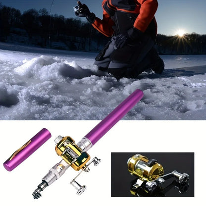 Portable Fishing Rod with Spinning Reel Mini Pocket Telescopic Fishing Pole for River, Lake, Reservoir, Ice Fishing