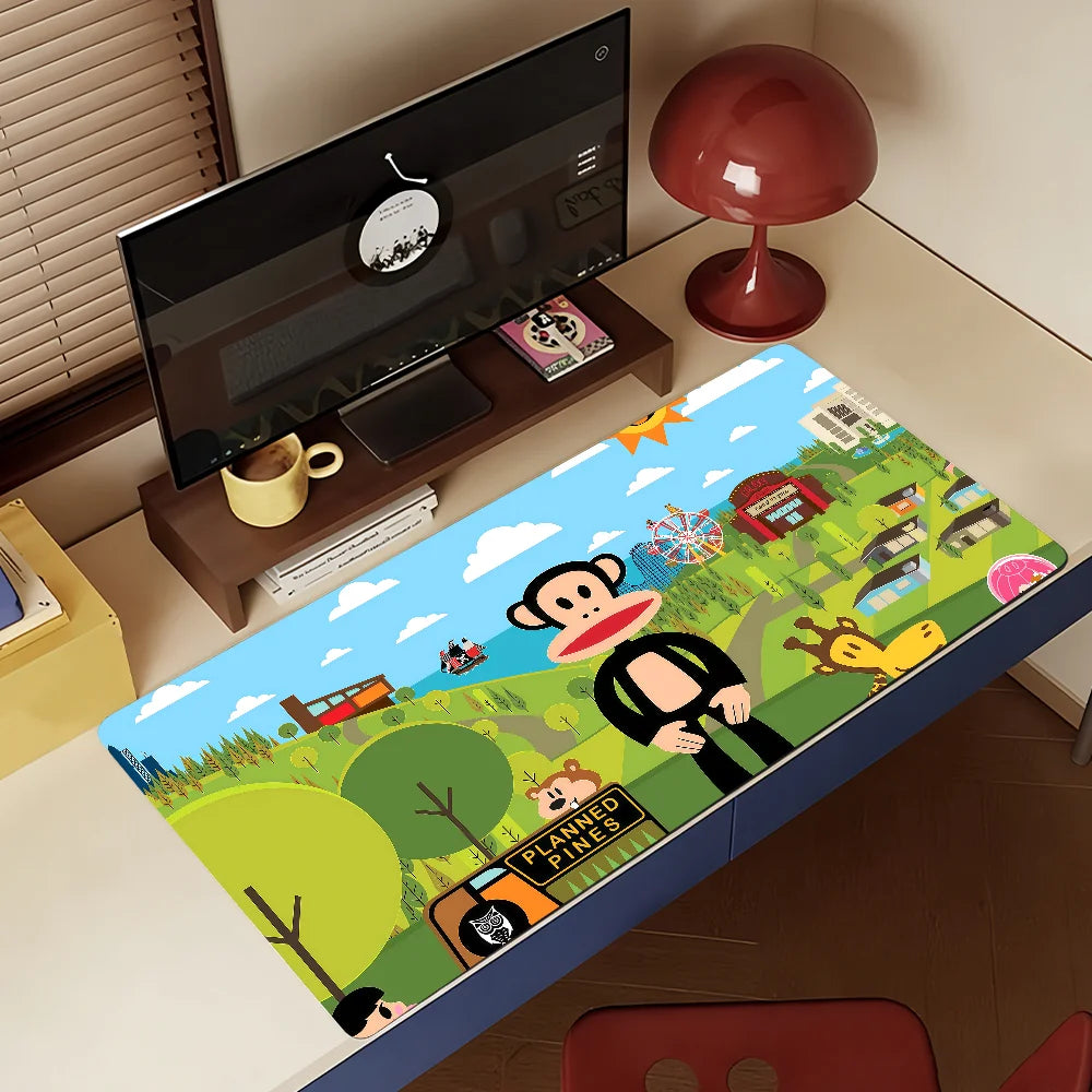 Fashion P-Paul F-Frank Mouse Pad Non-slip Rubber Computer Mat Gamer Balance Decoracion Deskmat Laptop Office Large