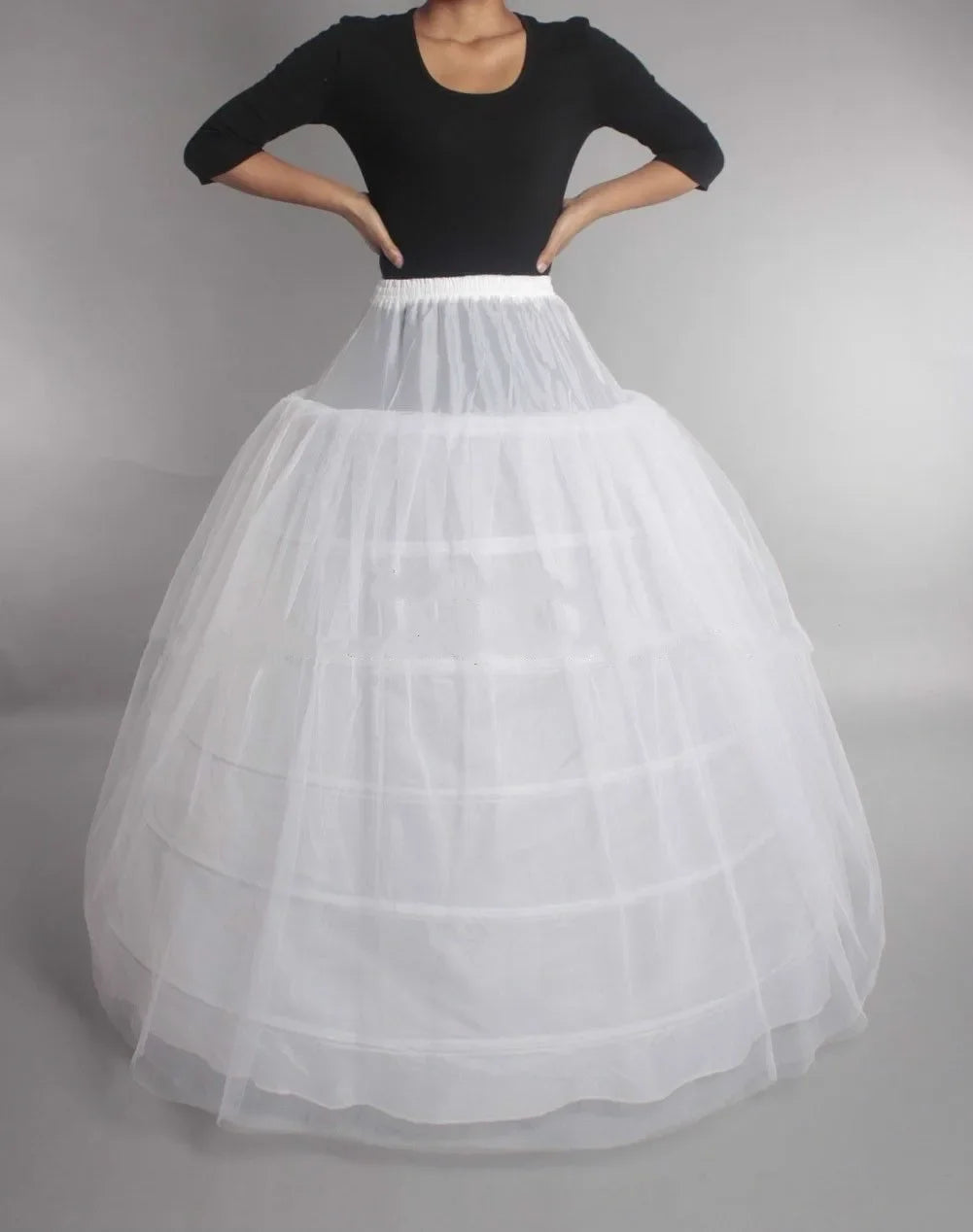 In Stock 6 Hoops Wedding Petticoat Crinoline Slip Bridal Underskirt Puffy High Quality Customized