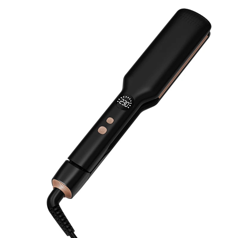 Professional Hair Straightener with Oil Coating Wide Plates–60W Fast Heating,Care for Frizzy,PTC Technology for Smooth Styling
