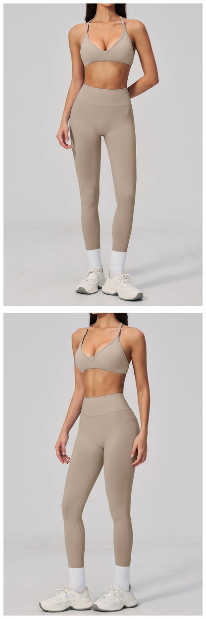 Fitness Suit 2PCS Women's Tracksuit Yoga Set Sports Outfits Gym Clothes Running Push Up Sportswear Female Workout Yoga Clothes