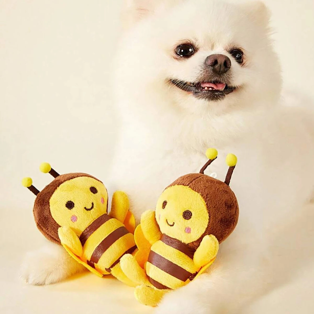 Small Bee Plush Toy for Dogs and Cats to Interact and Play Teeth Cleaning Pet Supplies