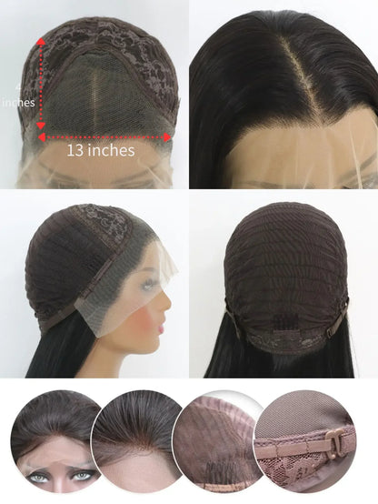 Body Wave ce Front Synthetic Wigs,Long Glueless Lace Front Wig with Pre Plucked Natrural Hairline and Baby Hair