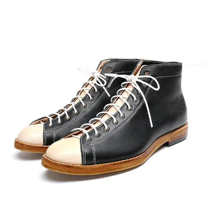 High-tooling Boots Men's Goodyear-Welted Vintage Boots Men's Retro Shoes Chelsea Fashion Trend Dress Black Desert Boots Men