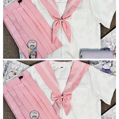 Japanese Pink JK Uniforms College Middle School Students Sailor Uniforms School JK Uniforms Anime Cospaly Students Clothing