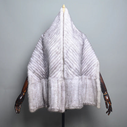2026 Hot Sale Luxury Women's Real Mink Fur Scarf Lady Fashion Knitted Genuine Mink Fur Scarves Winter Warm Natural Fur Muffler