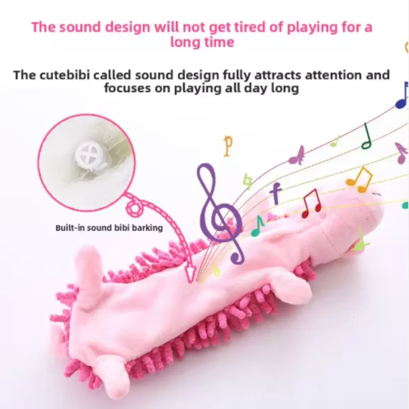 Interactive Cotton Rope Donkey Toy Grey/Brown Plush Sound Pet Training Game for Kittens And Dogs Creative Bite And Play Activity
