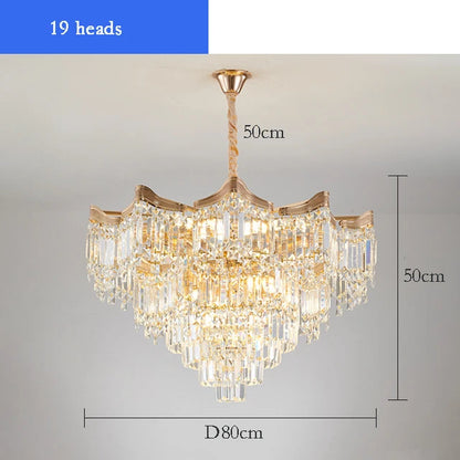 Nordic Luxury Ceiling Chandeliers Modern LED Crystal Pendant Lights for Bedroom Living Room Light Fixtures AC100-240V