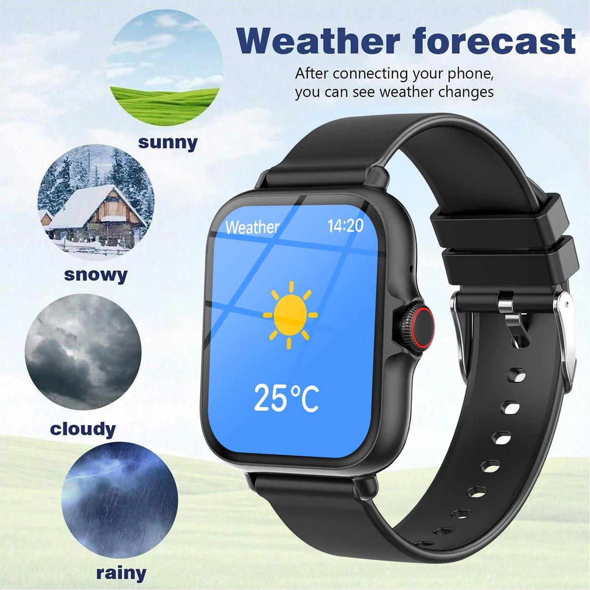 New Smart Watch 1.83'' Waterproof Message Answer Call Sports Pedometer Sleep Monitoring Information Alerts For IOS&Android