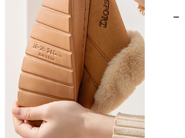 Fluffy Ankle Boots Female Winter Luxury Designer Woman Shoes Elegant Plush Women's Slippers Home Fuzzy Fur Slides Snow Booties