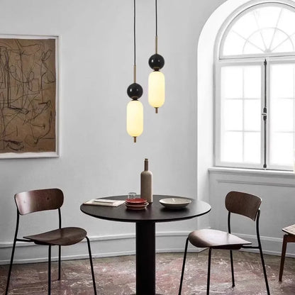 Stone Led Pendant Lights for Hotel Bedside Bedroom Marble Modern Luxury Hanging Lamp Island Kitchen Ceiling Chandeliers Bathroom