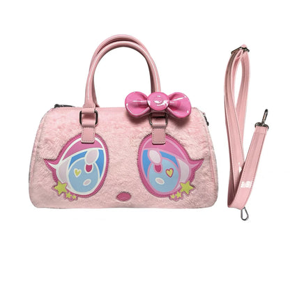 Hot Girl Sweet Cute Crossbody Bag Women Cartoon Pink Shoulder Bags Ladies Large Capacity Plush Y2K Aesthetic Black Handbag 2025