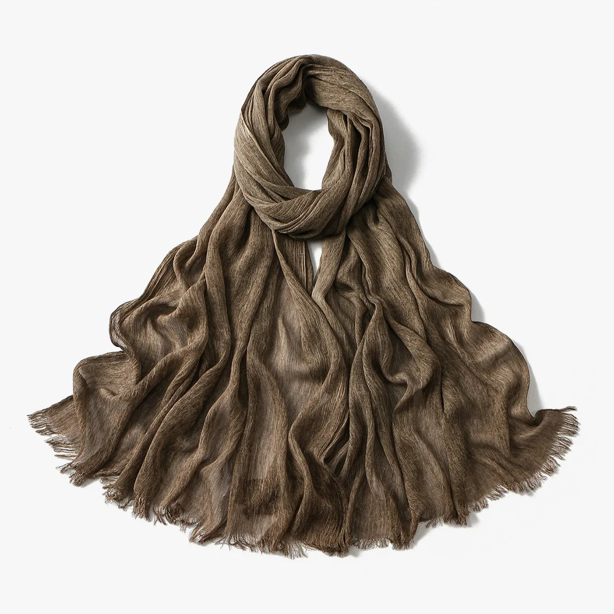 Fashion Crinkle Cotton Royan Hijab Scarf for Muslim Women Islamic Long Soft Shawls Wraps Short Tassel Bufanda Accessories