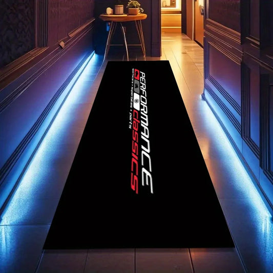 Performance Classics Motorcycle Mat, Anti-Slip Garage Floor Mat for Motorbike Parking, Absorbent, Biker Racing Style, Home Decor