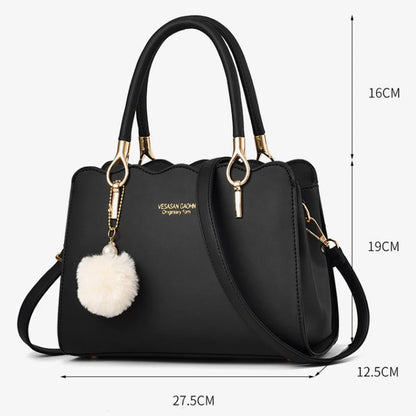 Yogodlns Women Handbags Ladies Large Tote Bag Female Square Shoulder Bags Bolsas Femininas Sac PU Leather Hairball Crossbody Bag