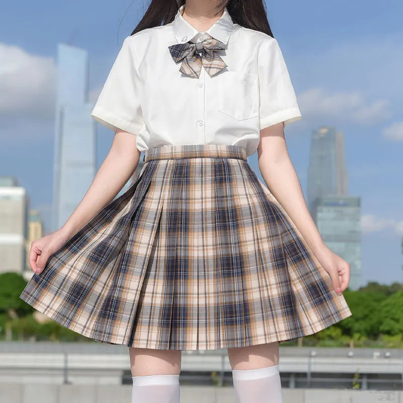 Japanese Bow Tie Skirt Set Student Pleated Skirt Jk Uniform Korean School Sexy Girl Preppy Style Seifuku Japanese School Uniform