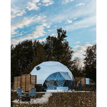 Luxury Glamping Geodesic Dome Tent All Climate Heavy Snow Wind Resistant Desert River Snow Polar  Paint Outdoor Camping Shelter