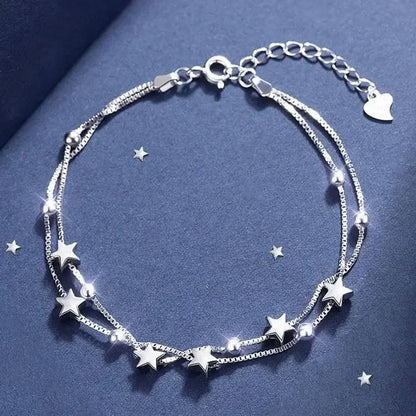 925 Sterling Silver Beautiful Bead Bracelets For Women Korean Fashion Designer Adjustable Bead Bracelet Luxury Original Jewelry