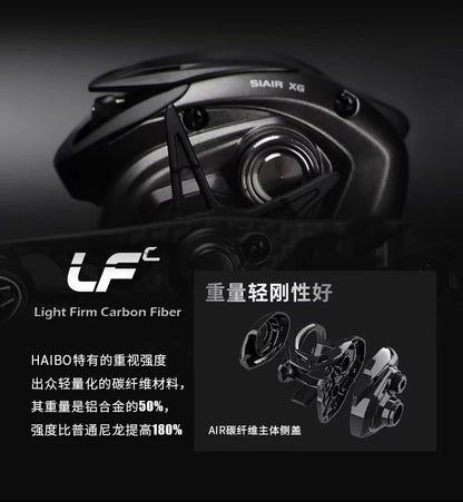Haibo 26 NEW ARISE AIR Fishing Reel 142g 7.2:1 8.3:1 Carbon Fiber Frame & Side Cover 11B+1RB Micro Baitcasting