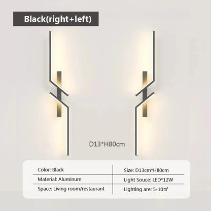 LED Wall Light Modern Minimalist Strip Lighting for Bedroom Bedside Living Room TV Backlight Sofa Decor Wall Sconce Ambient Lamp