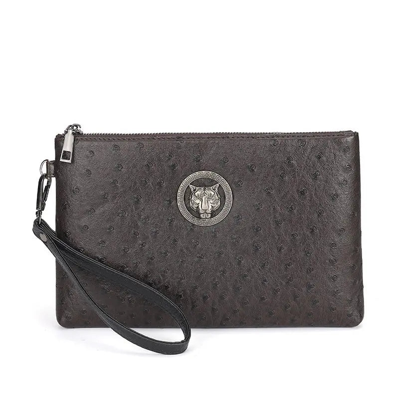 New Business Style Men Clutch Large Wallet Soft PU Leather Male Wristlet Pack Bag Elegant Leisure Stylish HandBags Envelope Bag
