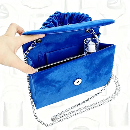 Women's Evening Bag, Faux Suede Solid Color Evening Dress Handbag, Suitable for Business, Commuting, Portable Makeup Bag, Wallet, Ideal for Prom, Parties, Weddings, and Holiday Gatherings