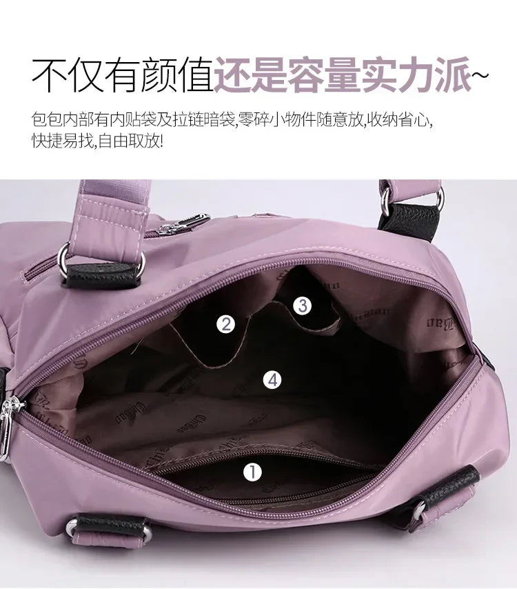 Tote Bag Handbag Shoulder Bag for Women Nylon Waterproof Large Capacity Shopping CrossBody Bag Ladies Messenger Bags Handbags