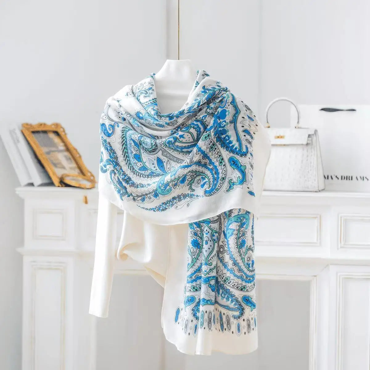 Chunqiu Retro Cotton and Linen Scarf for Women, New Summer UV Protection Shawl, Long-Length Ethnic Style, Versatile for Travel a