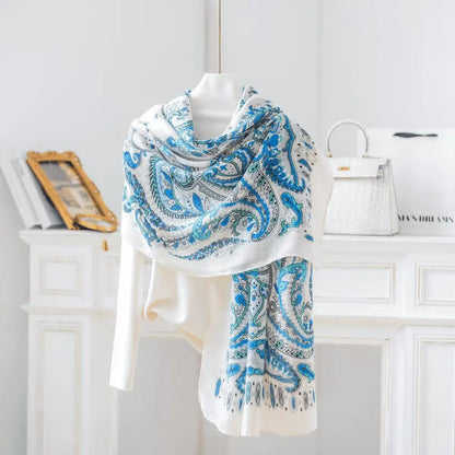 Chunqiu Retro Cotton and Linen Scarf for Women, New Summer UV Protection Shawl, Long-Length Ethnic Style, Versatile for Travel a