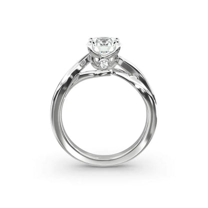 Ehhai Certified 1CT Round Moissanite Ring for Women S925 Sterling Silver Twist Rings Wedding Engagement Rings Fine Jewelry Gifts