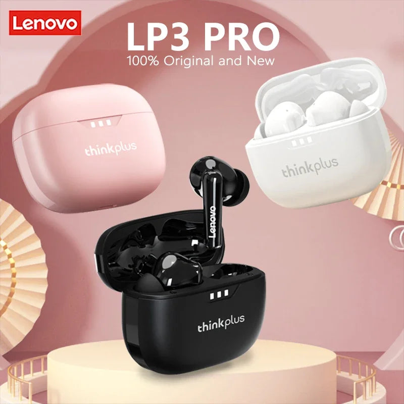 Original Lenovo Lp3 Pro TWS Earphones Wireless Bluetooth 5.3 Earbuds HIFI Sound Noise Reduction HD Call Low Latency Headphones