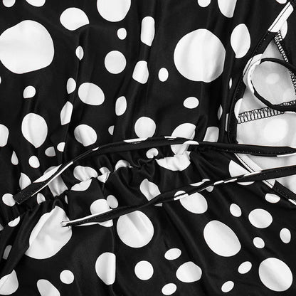 Sexy Polka Dot Romper Women Summer Sleeveless Crew Neck Backless  Bodycon Rompers Jumpsuit for Woman Playsuit