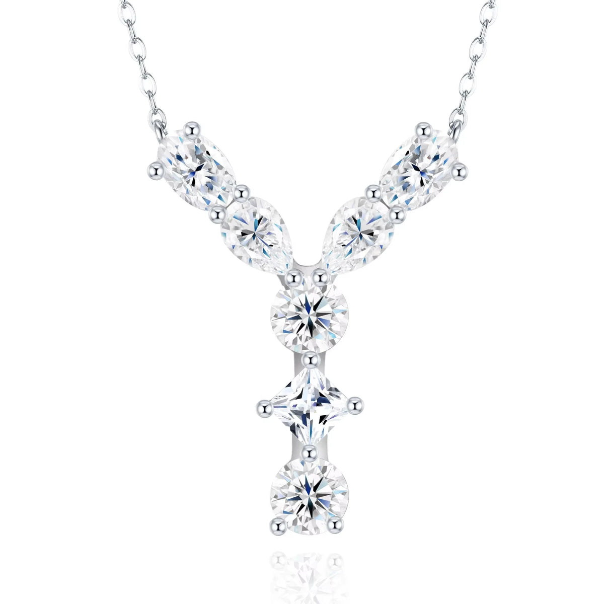 Fashion 26 Letter Man Women's Moissanite Custom Name Necklace 925 Sterling Silver Moissanite Diamond Pendant Necklace Gift