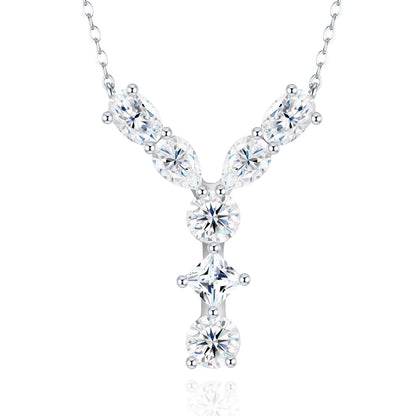Fashion 26 Letter Man Women's Moissanite Custom Name Necklace 925 Sterling Silver Moissanite Diamond Pendant Necklace Gift