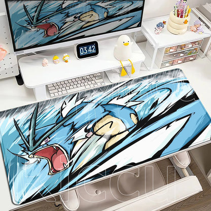 Gaming Anime P-Pokemons Gyarados Mousepad Large Non-slip Rubber Mouse Pad Gamer XXL 900x400mm Pc Keyboard Desk Mouse Mat Carpet