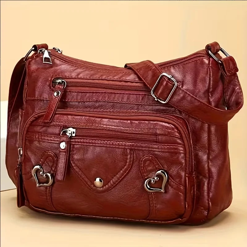Multi Pocket Soft Leather Crossbody Bag Luxury Purses Handbags Women's Bag Designer Shoulder Messenger Bags for Women