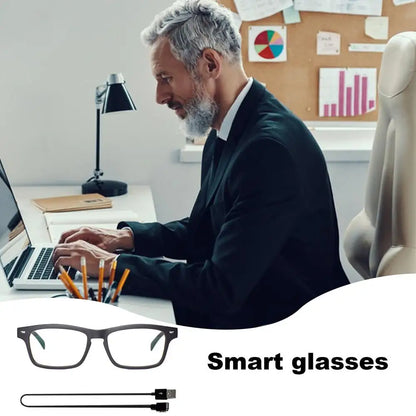 Smart Glasses Wireless BT 5.0 Hands-Free Calling Music Audio Sport Headset Eyewear Intelligent Eyeglasses IPX7 Waterproof