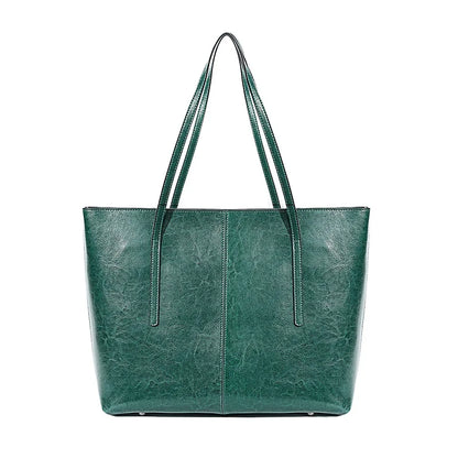 Luxury Women Leather Tote Bag Top Layer Cowhide Large Capacity Fashionable Handbag Brand Designer Shoulder Bag 2025 New Handbag